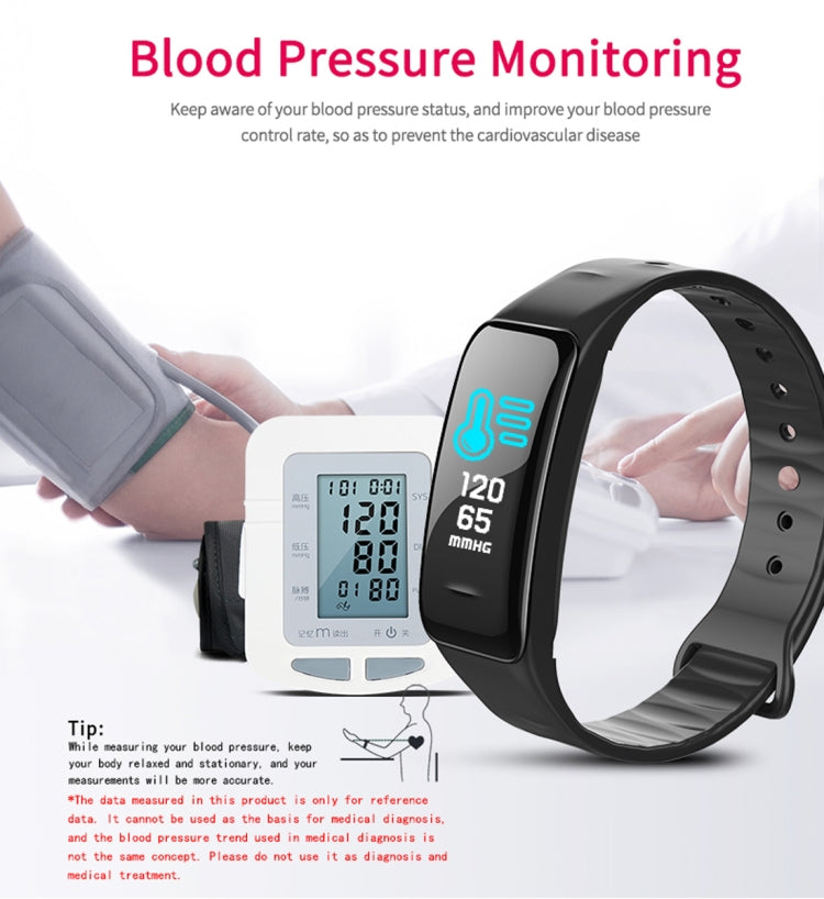 CHIGU C1Plus Fitness Tracker 0.96 inch IPS Screen Smartband Bracelet, IP67 Waterproof, Support Sports Mode / Blood Pressure / Sleep Monitor / Heart Rate Monitor / Fatigue Monitor / Sedentary Reminder, C1 Plus Red, C1 Plus Black, C1 Plus Blue�����������...