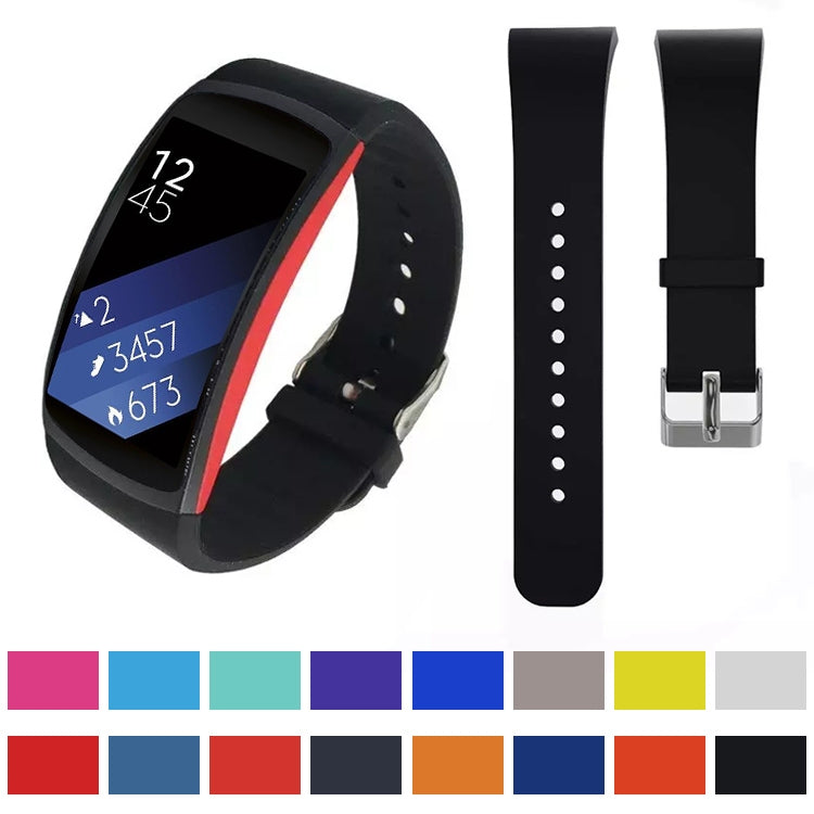 Bracelet de montre en cuir de couleur unie pour Galaxy Gear Fit2 R360