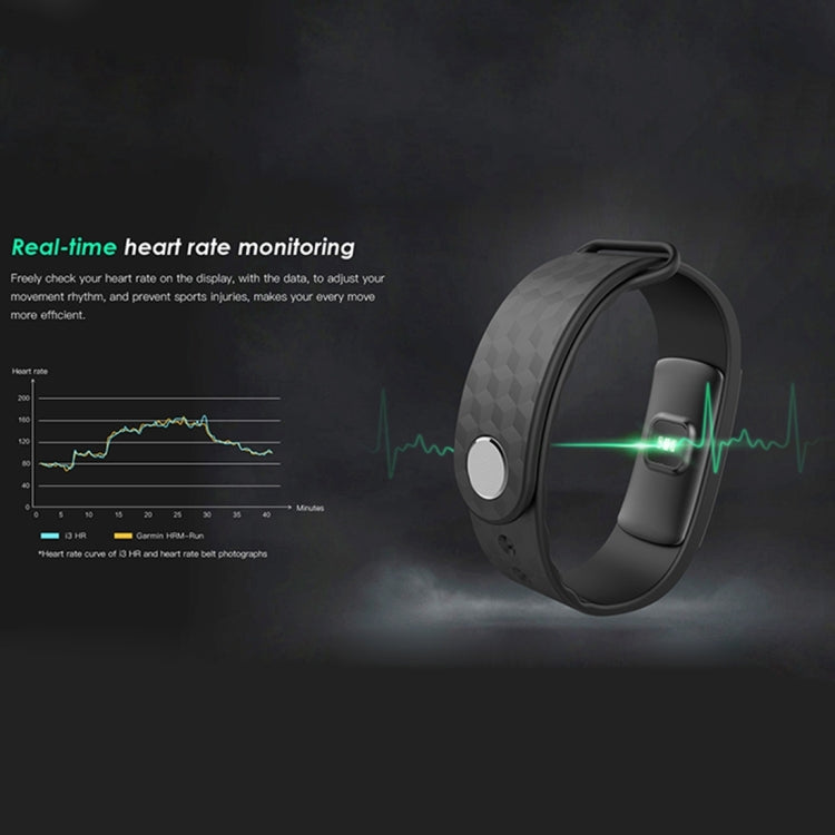 IWOWN i3 HR 0.96 inch OLED Display Bluetooth 4.0 Smart Bracelet, Support Call / Message Display,Time Display, Heart Rate Monitor, Sleep Management, Pedometer, Sedentary Reminder, Compatible with Android and iOS Phones, IWOWN i3 HR Black