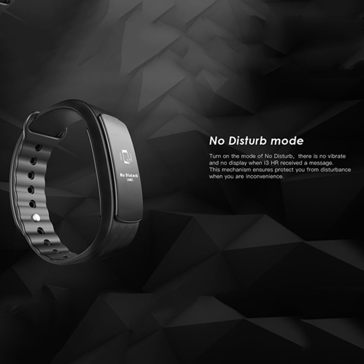 IWOWN i3 HR 0.96 inch OLED Display Bluetooth 4.0 Smart Bracelet, Support Call / Message Display,Time Display, Heart Rate Monitor, Sleep Management, Pedometer, Sedentary Reminder, Compatible with Android and iOS Phones, IWOWN i3 HR Black