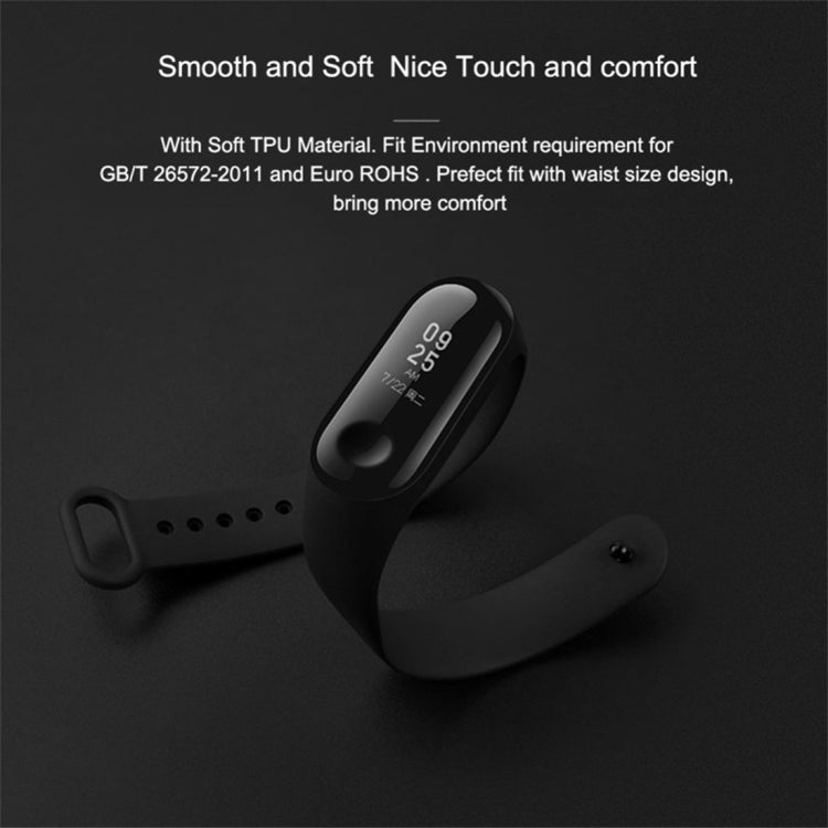 Pure Color Soft TPU  Watch Bands for Xiaomi Mi Band 4, Host Not Included, Orange, Pink, Dark Blue, Wine Red, Black