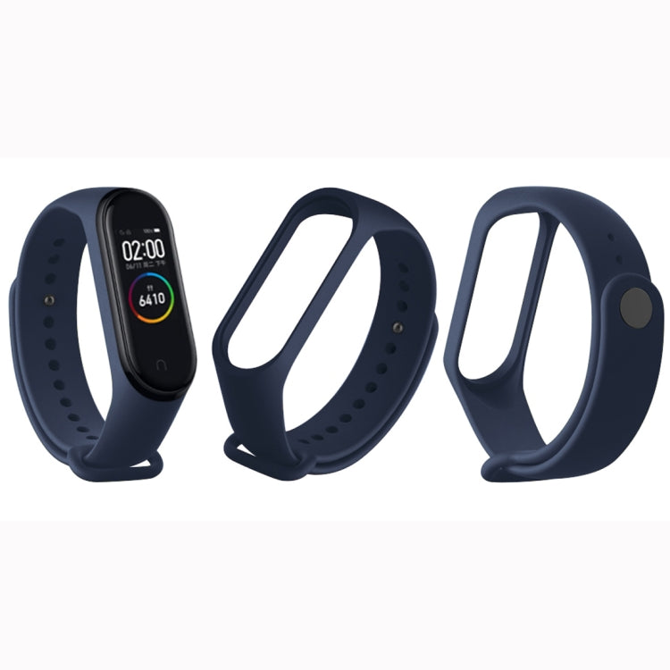 Pure Color Soft TPU  Watch Bands for Xiaomi Mi Band 4, Host Not Included, Dark Blue, Wine Red, Black, Orange, Pink
