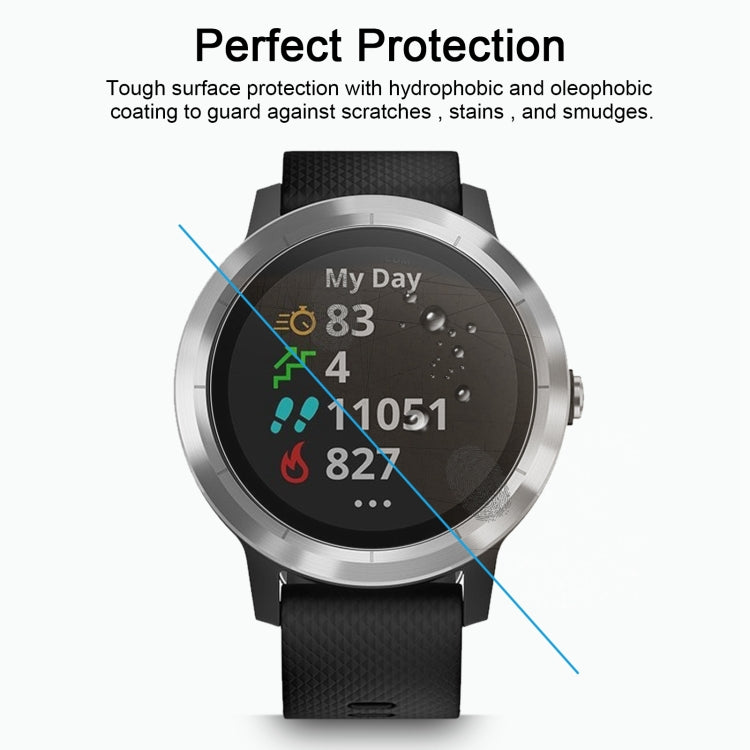ENKAY Hat-Prince 0.2mm 9H 2.15D Curved Edge Tempered Glass Film for Garmin Vivoactive 3 trainer, 1 PCS Garmin Vivoactive 3 trainer
