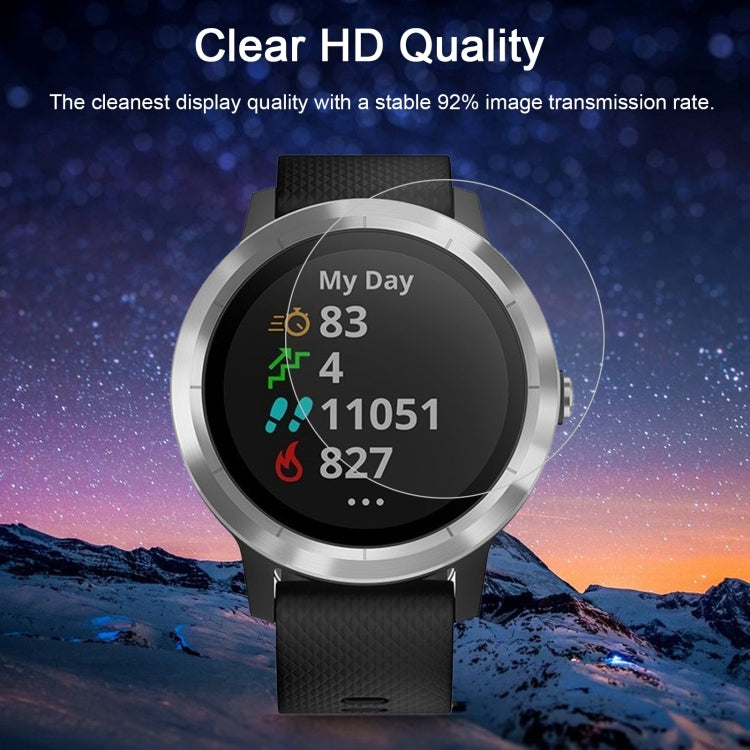 2 PCS ENKAY Hat-Prince 0.2mm 9H 2.15D Curved Edge Tempered Glass Film for Garmin Vivoactive 3 trainer, 2 PCS Garmin Vivoactive 3 trainer