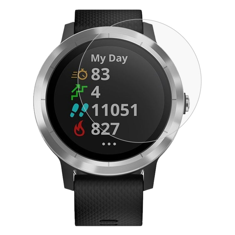 2 PCS ENKAY Hat-Prince 0.2mm 9H 2.15D Curved Edge Tempered Glass Film for Garmin Vivoactive 3 trainer, 2 PCS Garmin Vivoactive 3 trainer