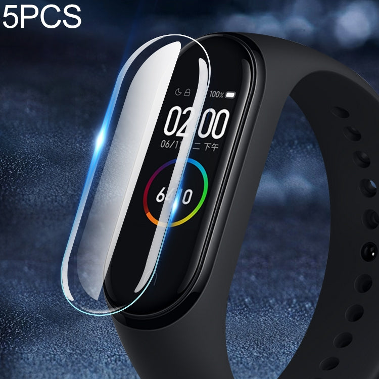 5 PCS PET Soft Screen Protective Film for Xiaomi Mi Band 5/6, 5 PCS