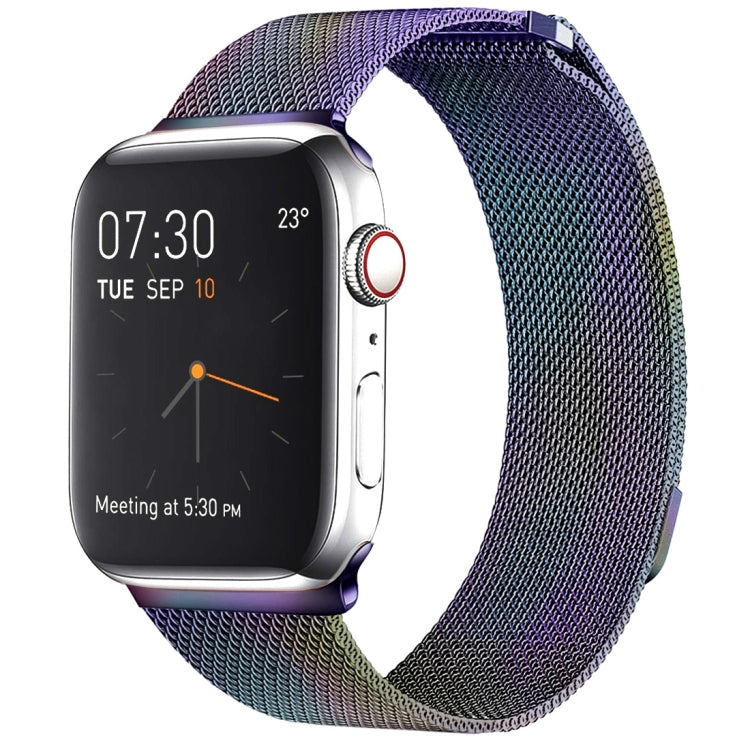 Bracelet de montre magnétique en acier inoxydable à boucle milanaise pour Apple Watch Series 10 42 mm / 9, 8 et 7 41 mm / SE 3, SE 2, 6, SE 5 et 4 40 mm / 3, 2 et 1 38 mm
