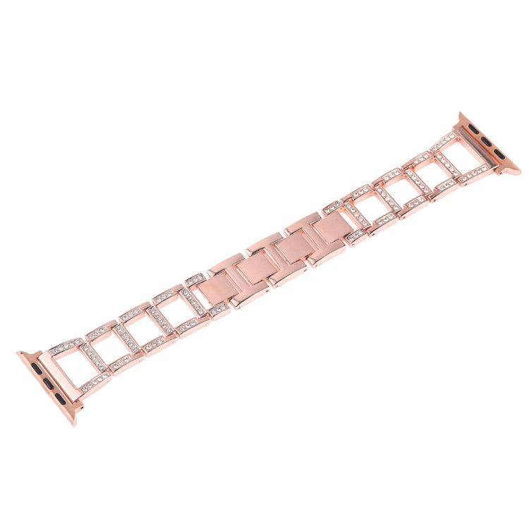 Colorful Diamond Stainless Steel Watch Band for Apple Watch Series 10 42mm / 9&8&7 41mm / SE 3&SE 2&6&SE&5&4 40mm / 3&2&1 38mm