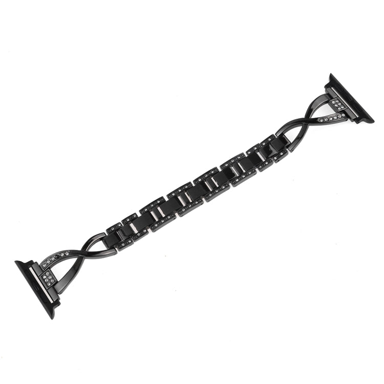 Colorful Diamond Stainless Steel Watch Band for Apple Watch Series 7 45mm / 6 & SE & 5 & 4 44mm / 3 & 2 & 1 42mm