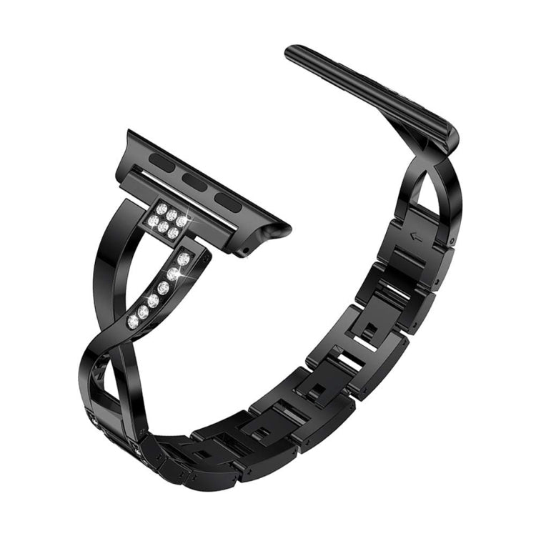 Colorful Diamond Stainless Steel Watch Band for Apple Watch Series 7 45mm / 6 & SE & 5 & 4 44mm / 3 & 2 & 1 42mm