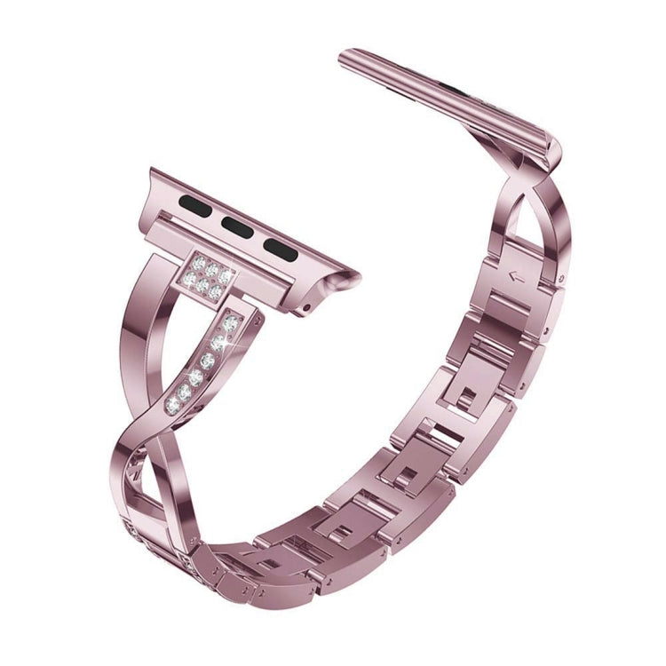 Colorful Diamond Stainless Steel Watch Band for Apple Watch Series 7 45mm / 6 & SE & 5 & 4 44mm / 3 & 2 & 1 42mm