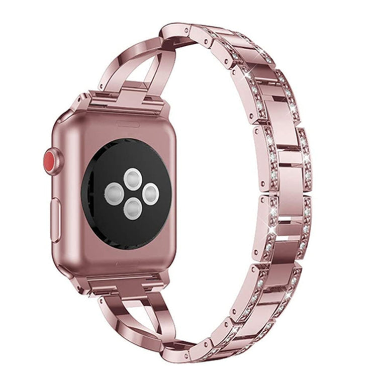 Colorful Diamond Stainless Steel Watch Band for Apple Watch Series 7 45mm / 6 & SE & 5 & 4 44mm / 3 & 2 & 1 42mm