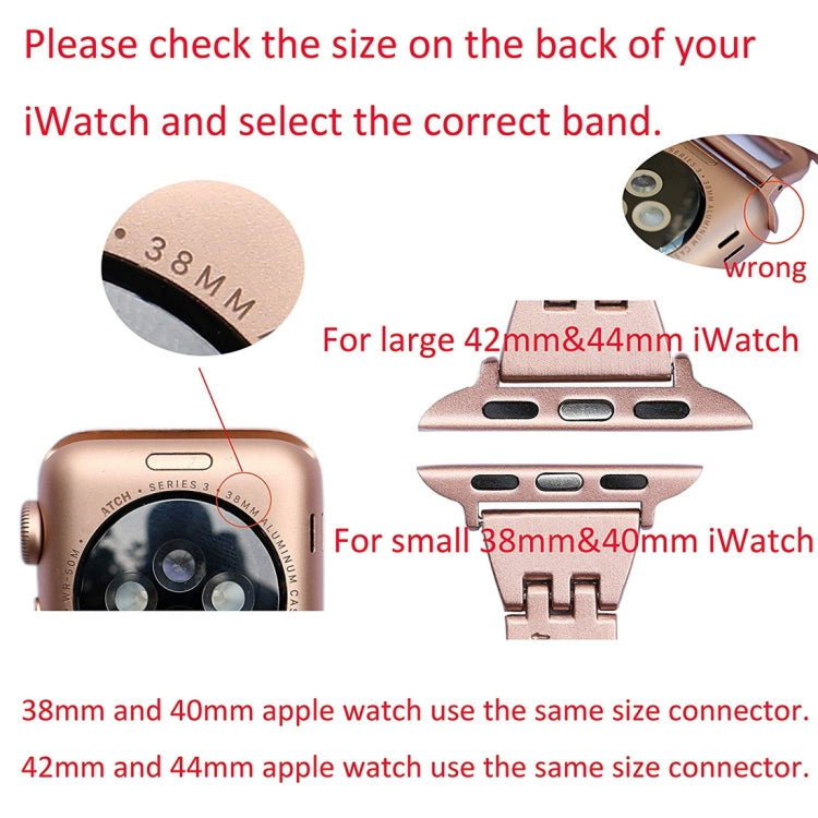 Colorful Diamond Stainless Steel Watch Band for Apple Watch Series 7 45mm / 6 & SE & 5 & 4 44mm / 3 & 2 & 1 42mm