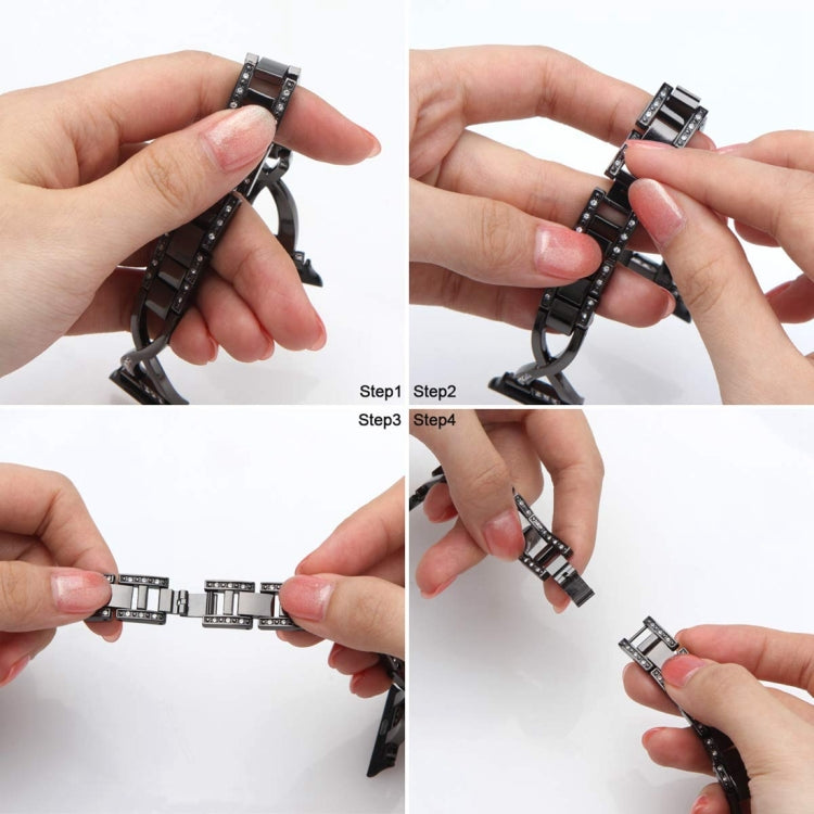 Colorful Diamond Stainless Steel Watch Band for Apple Watch Series 7 45mm / 6 & SE & 5 & 4 44mm / 3 & 2 & 1 42mm