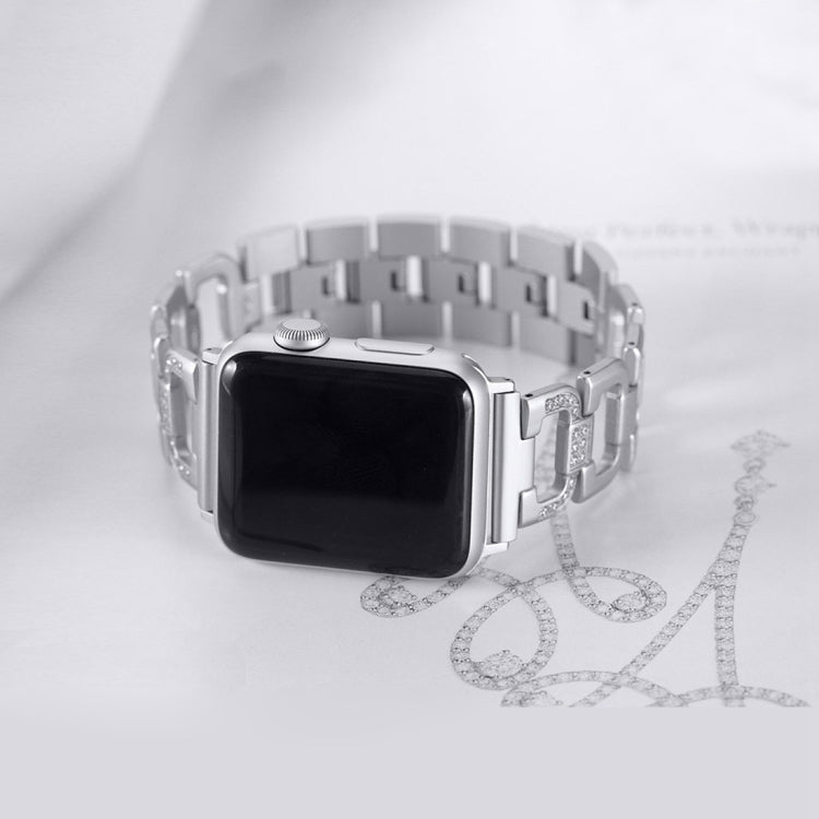Colorful Diamond Stainless Steel Watch Band for Apple Watch 38-49mm