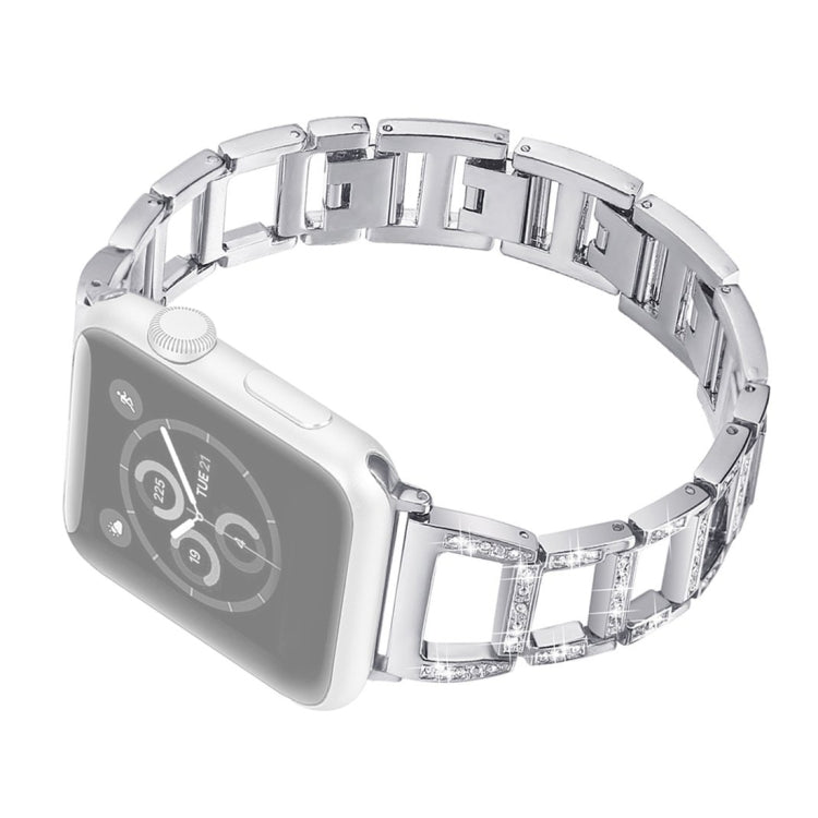 Colorful Diamond Stainless Steel Watch Band for Apple Watch Ultra 49mm&Watch Ultra 2 49mm / Series 10 46mm / 9&8&7 45mm / SE 3&SE 2&6&SE&5&4 44mm / 3&2&1 42mm