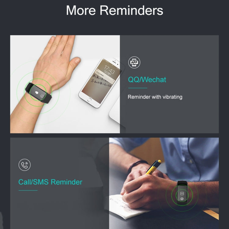 Bracelet connecté TLW B3 avec écran OLED de 0,66 pouce, étanchéité IP67, mode sport, fréquence cardiaque continue, sommeil, rappel d'informations, B3 noir, B3 bleu, B3 rouge