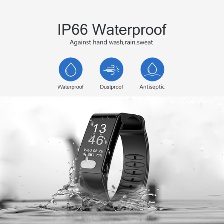 Bracelet connecté TLW T6 avec écran OLED de 0,96 pouce, compatible avec les modes sport, ECG, fréquence cardiaque, tension artérielle et sommeil, T6 noir, T6 bleu, T6 rouge