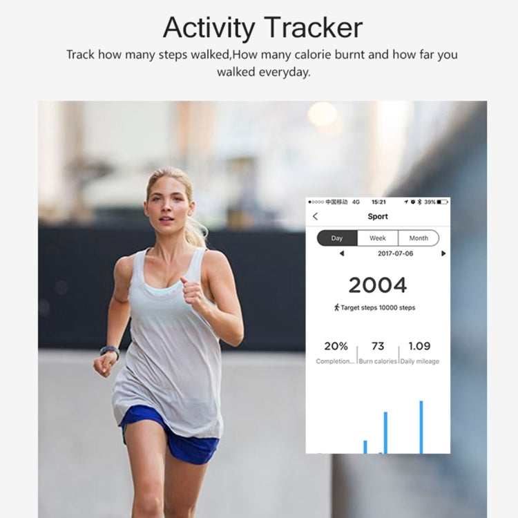 TLW T6 Fitness Tracker 0.96 inch OLED Display Wristband Smart Bracelet, Support Sports Mode / ECG / Heart Rate Monitor / Blood Pressure / Sleep Monitor, T6 Blue, T6 Red, T6 Black