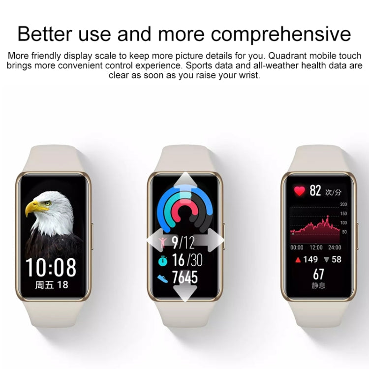 Original Huawei Band 6 Pro 1.47 inch AMOLED Color Screen Bluetooth 5.0 5ATM Waterproof Smart Wristband Bracelet, Support Body Temperature Detection / Blood Oxygen Monitoring / Sleep Monitoring / NFC Smart Card Swiping / 96 Sports Modes