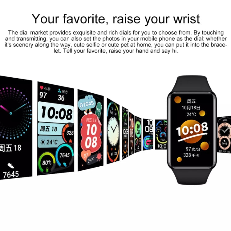 Original Huawei Band 6 Pro 1.47 inch AMOLED Color Screen Bluetooth 5.0 5ATM Waterproof Smart Wristband Bracelet, Support Body Temperature Detection / Blood Oxygen Monitoring / Sleep Monitoring / NFC Smart Card Swiping / 96 Sports Modes