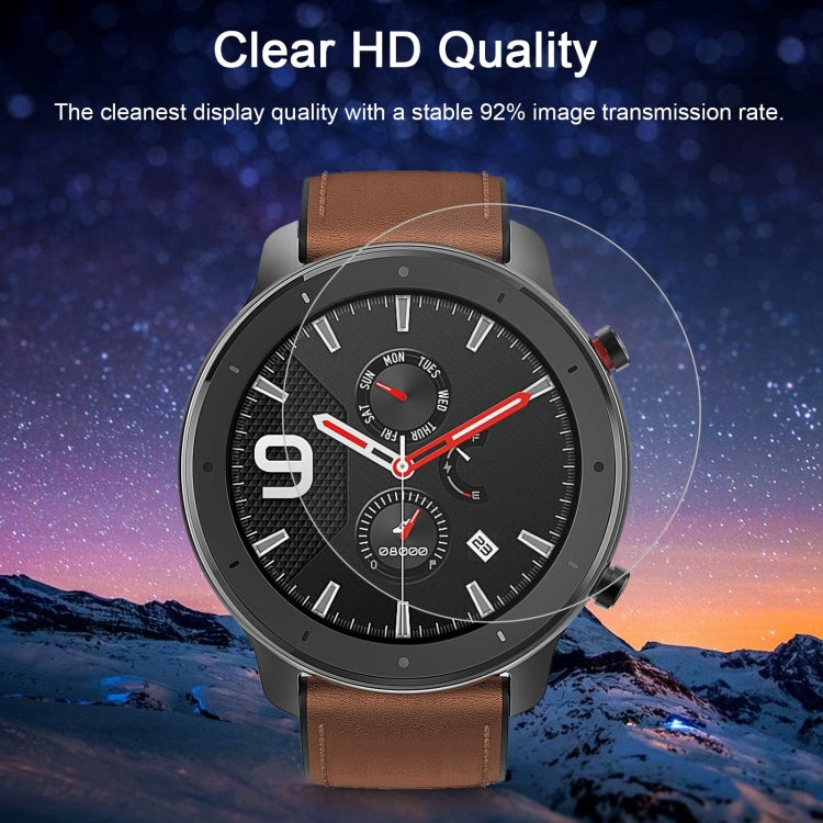 Protection d'écran en verre trempé 0,26 mm 2,5D 9H pour Amazfit GTR 47 mm