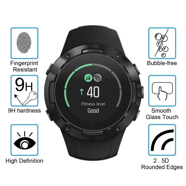 For Suunto 5 0.26mm 2.5D 9H Tempered Glass Film Screen Protector, For Suunto 5