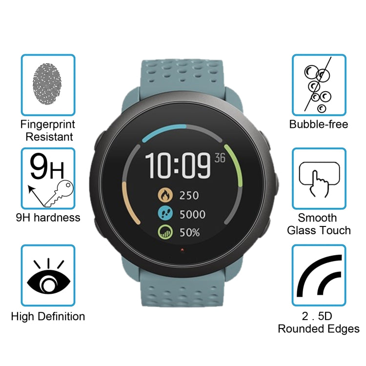 For Suunto 3 Fitness 0.26mm 2.5D 9H Tempered Glass Film Screen Protector, For Suunto 3 Fitness