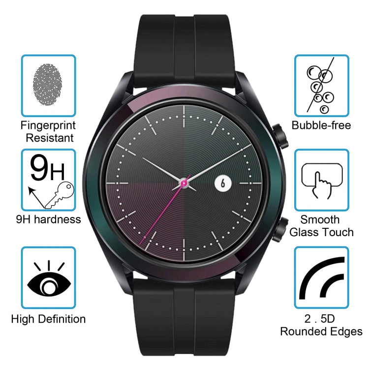 For Huawei Watch GT Elegant 0.26mm 2.5D 9H Tempered Glass Film Screen Protector, For Huawei Watch GT Elegant