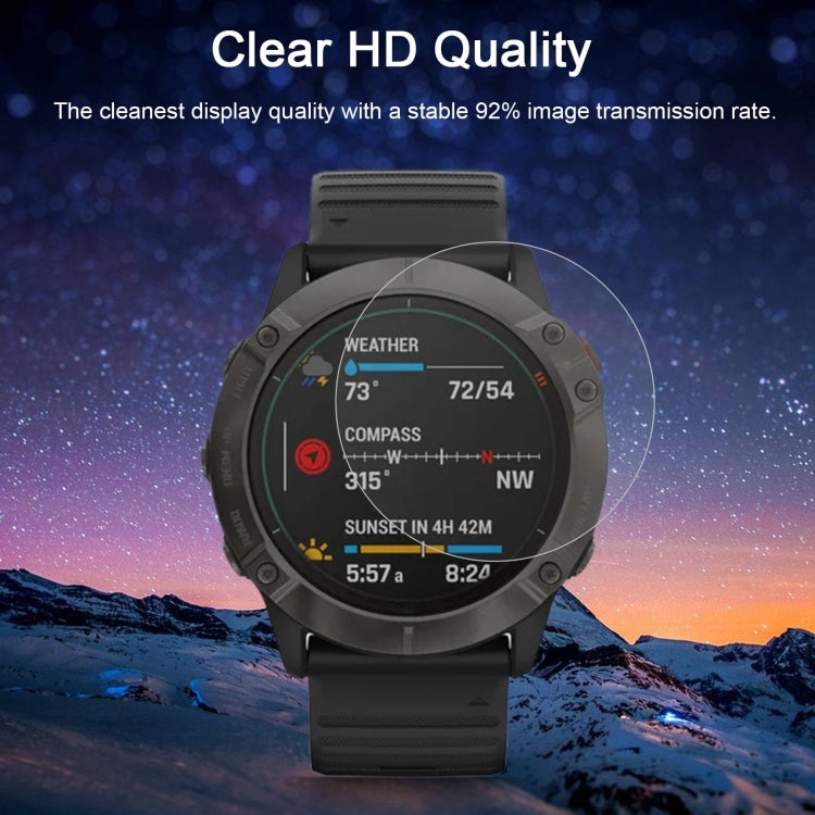 For Garmin Fenix 6X 0.26mm 2.5D 9H Tempered Glass Film Screen Protector, For Garmin Fenix 6X