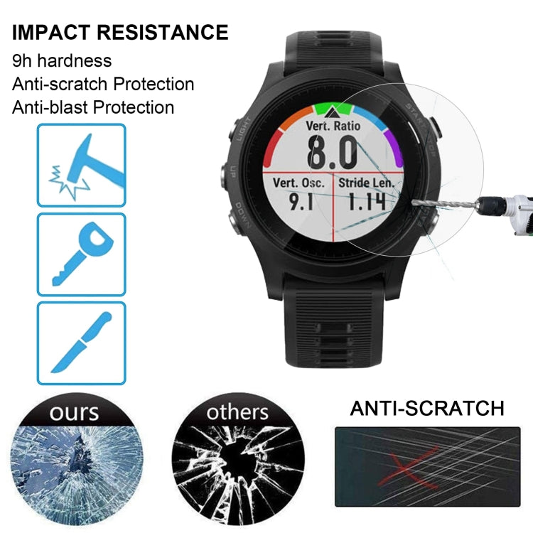 For Garmin Forerunner 635 0.26mm 2.5D 9H Tempered Glass Film Screen Protector, For Garmin Forerunner 635