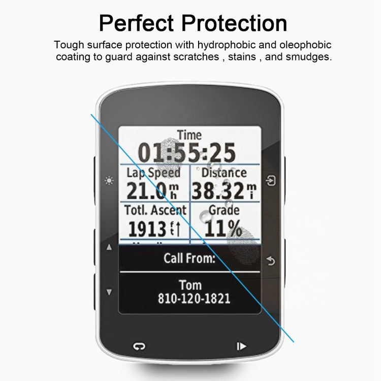 For Garmin Edge 520 0.26mm 2.5D 9H Tempered Glass Film Screen Protector, For Garmin Edge 520
