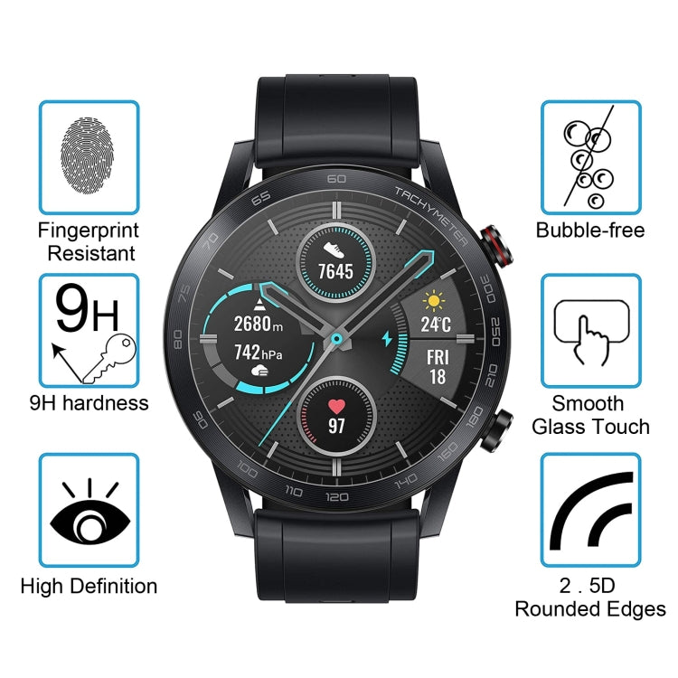 For Huawei Honor Magic Watch2 0.26mm 2.5D 9H Tempered Glass Film Screen Protector, For Huawei Honor Magic Watch2