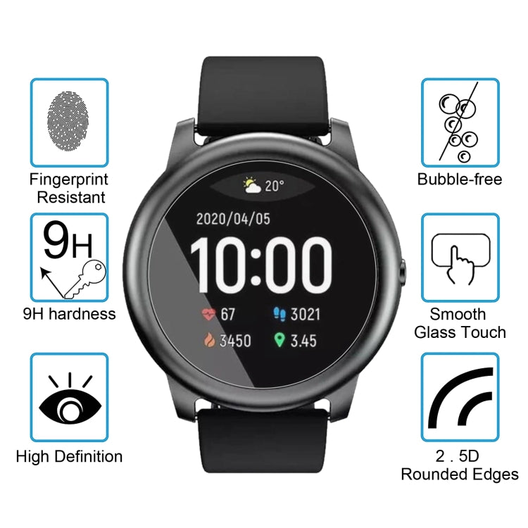 For Xiaomi Haylou Solar 0.26mm 2.5D 9H Tempered Glass Film Screen Protector, For Xiaomi Haylou Solar