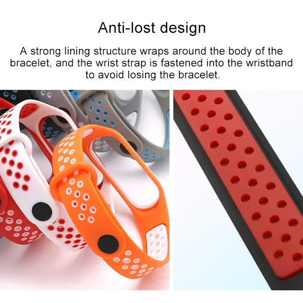 Bracelet de montre en silicone coloré pour Xiaomi Mi Band 3 et 4