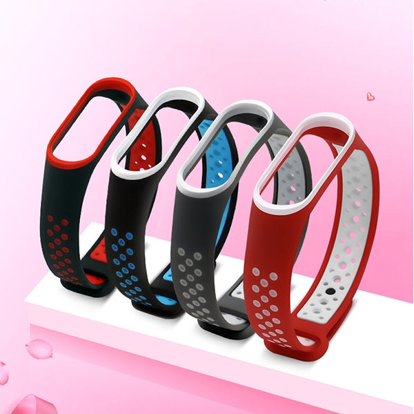 Bracelet de montre en silicone coloré pour Xiaomi Mi Band 3 et 4
