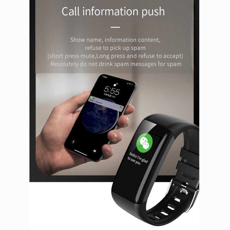 C20 1.14 inch IPS Touch Screen IPX67 Waterproof Smartwatch, Support Call Reminder/ Heart Rate Monitoring /Blood Pressure Monitoring/ Sleep Monitoring