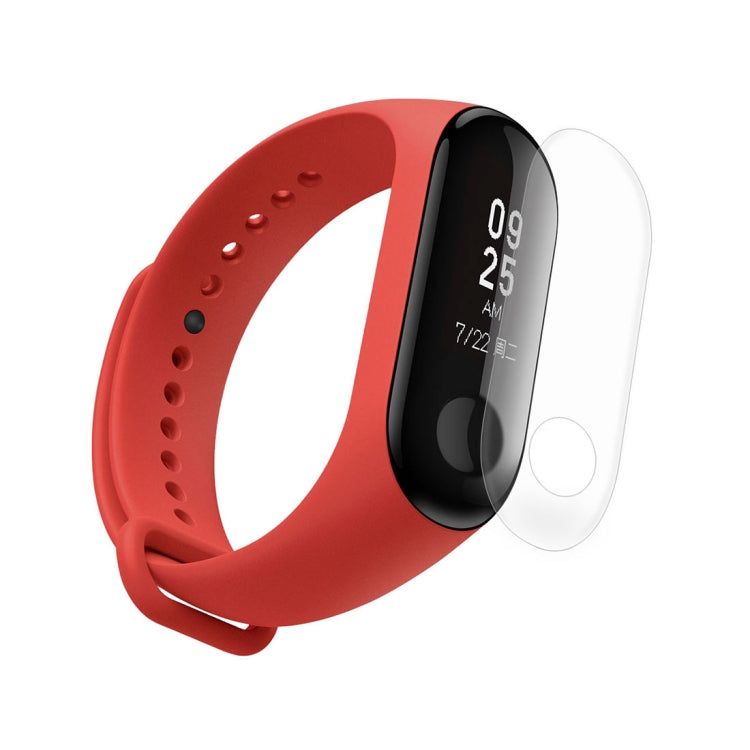2 in 1 Silicone Watch Band with TPU Screen Film for Xiaomi Mi Band 3