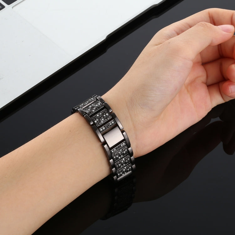 For Fitbit Versa Diamond-studded Stainless Steel  Watch Band