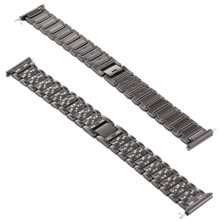 For Fitbit Versa Diamond-studded Stainless Steel  Watch Band