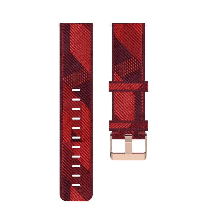 18mm Stripe Weave Nylon Wrist Strap Watch Band for Fossil Female Sport / Charter HR / Gen 4 Q Venture HR