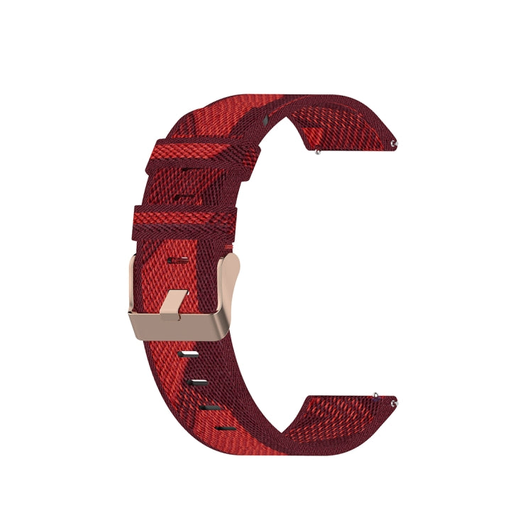 18mm Stripe Weave Nylon Wrist Strap Watch Band for Fossil Female Sport / Charter HR / Gen 4 Q Venture HR