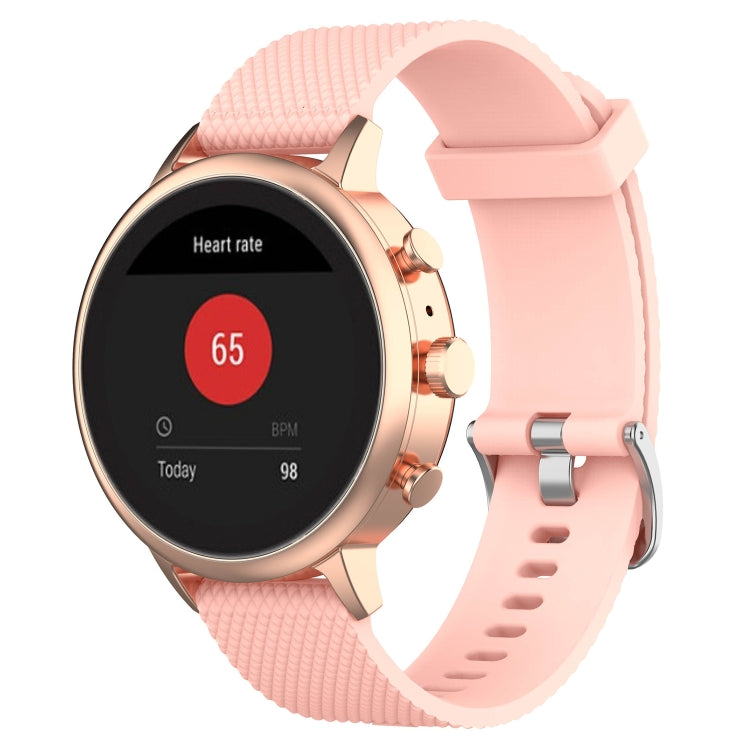 18mm Texture Silicone Wrist Strap Watch Band for Fossil Female Sport / Charter HR / Gen 4 Q Venture HR