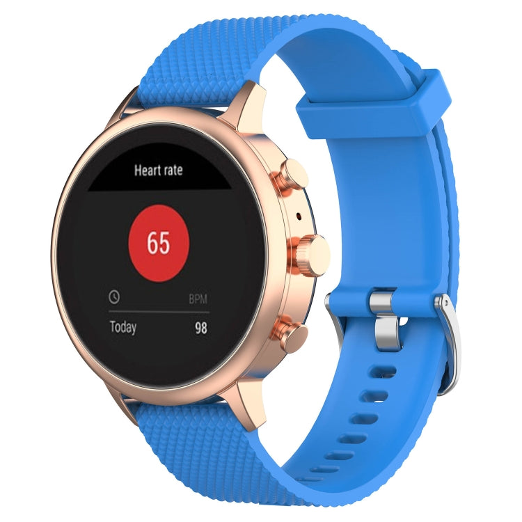 18mm Texture Silicone Wrist Strap Watch Band for Fossil Female Sport / Charter HR / Gen 4 Q Venture HR