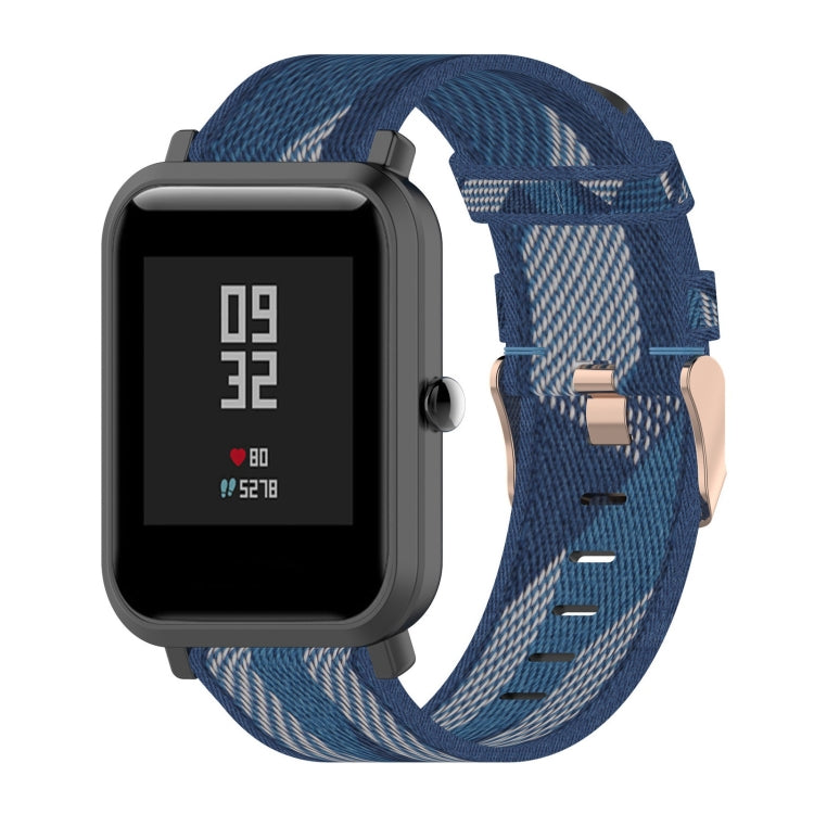 20mm Stripe Weave Nylon Wrist Strap Watch Band for Huami Amazfit GTR 42mm / GTS / BIP / BIP Lite