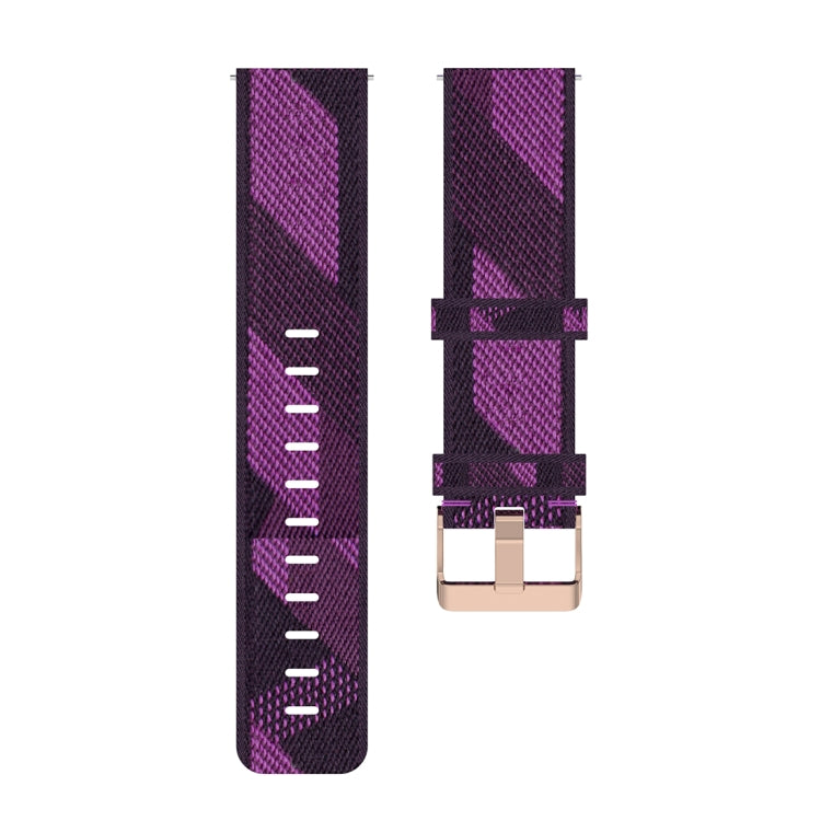 20mm Stripe Weave Nylon Wrist Strap Watch Band for Garmin Venu, Vivomove 3, Vivoactive 3, Forerunner 245 / 645