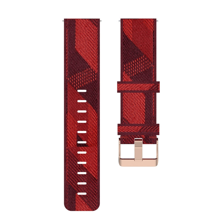 20mm Stripe Weave Nylon Wrist Strap Watch Band for Garmin Venu, Vivomove 3, Vivoactive 3, Forerunner 245 / 645