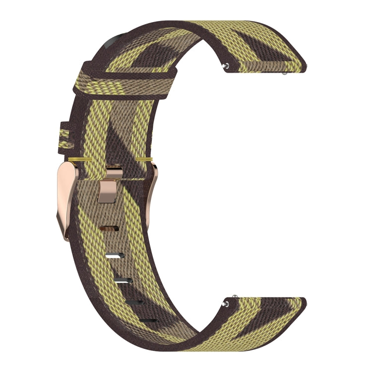 20mm Stripe Weave Nylon Wrist Strap Watch Band for Garmin Venu, Vivomove 3, Vivoactive 3, Forerunner 245 / 645