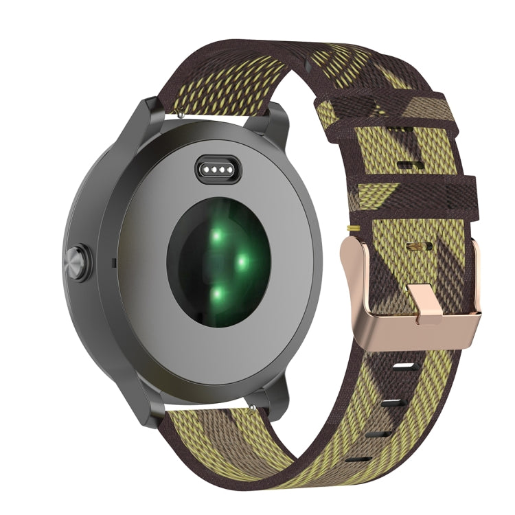 20mm Stripe Weave Nylon Wrist Strap Watch Band for Garmin Venu, Vivomove 3, Vivoactive 3, Forerunner 245 / 645