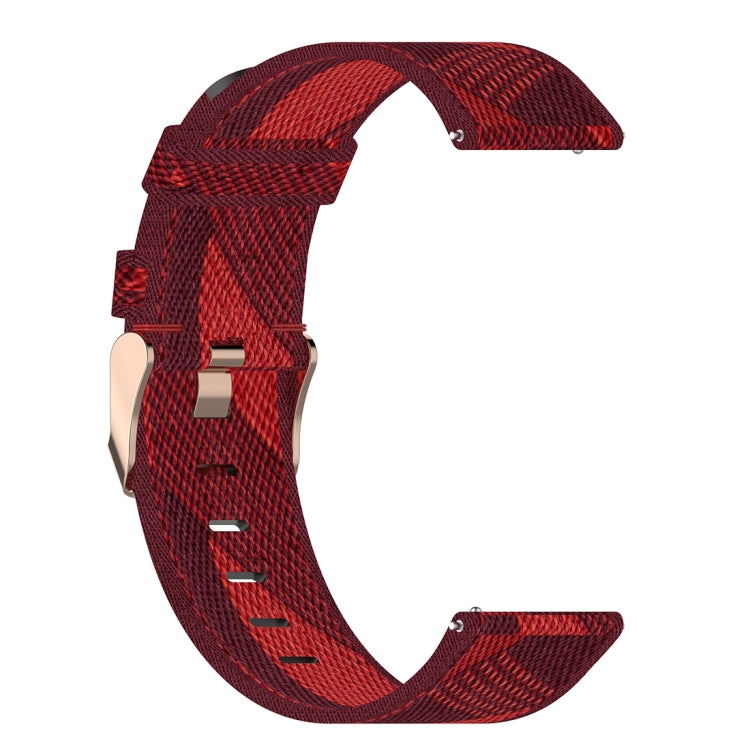 20mm Stripe Weave Nylon Wrist Strap Watch Band for Huawei GT 2 42mm / Honor Magic Watch 2 42mm